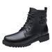 Martin Boots Men's High-top Style First-layer Tooling Boots Inner Tide Boots Black Work Leather Boots Men's Shoes_vogvips.com