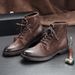 European Warm Series British Style Men's Thick-Soled Round-Toe Martin High-Top Suede Short Mid-Top Work Boots Big-Toe Shoes For Men_vogvips.com