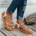 Fashionable Lightweight Large Size Beach For Women Summer New Round Head Comfortable Fish Mouth Casual Sandals_vogvips.com