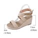 Women's Summer Woven Wedge Sandals Open Toe Cross Straps Thick Sole Fashionable Height Enhancing Casual Straw Weave Beach Vacation Shoes_vogvips.com