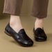 Mom Shoes Soft Sole One Pedal Single Shoes Women's Season Comfortable Soft Beef Tendon Sole Flat Sole Women's Shoes Medium Single Shoes_vogvips.com