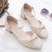 High Heels Women's Skirt Bag Head Sandals Women's Thick Heel Fairy Style One-word Buckle Medium Heel Single Shoes_vogvips.com