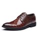 Suitable For All Seasons 2024 Men's Leather New Business Formal Casual Crocodile Pattern British Korean Style Pointed Toe Large Size Shoes_vogvips.com
