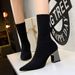 336-7 European American Style Fashionable Simple Women's With Chunky High Heels, Pointed Toe, Slimming And Sexy_vogvips.com