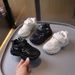 New Boys' Daddy Shoes Girls' Baby Velcro Shoes Girls' School White Shoes_vogvips.com