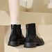 Thick Sole Sock For Women 2024 Autumn New British Style Knitted Ankle Slim Short Martin Boots_vogvips.com