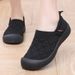 Spring And Autumn New Women's Non-Slip Soft Sole Slip-On Lazy Flat Lightweight Single Casual Breathable Mom Shoes_vogvips.com