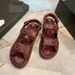 In-Stock C-Brand Velcro For Women, Summer Outdoor Wear, 2025 New Model, New-Style Thick-Soled Genuine Leather Flat_vogvips.com