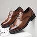 Euro Step New Genuine Leather Business Casual Soft Sole Brogue Carved Three-Joint Men's Shoes British Style_vogvips.com