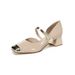 3611 1 Mary Jane With Skirt Thick Heel High Heels Women Spring And Summer All Match French Fairy Gentle Evening Single Shoes Women_vogvips.com