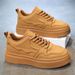 Spring New Breathable Work Men's Trendy Versatile Thick Soled Sneakers Casual Black Board Shoes_vogvips.com