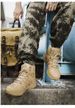 Outdoor High-top Boots Men Thick-soled Anti-slip Combat Boots Men Soft Durable Casual Lace-up Comfortable Hiking Shoes Men_vogvips.com
