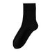 Men's Socks Autumn And Winter Solid Color Short Socks Cotton Socks Men's Black And White Gray Mid Tube Socks Thin High Elastic Sports Socks All Match_vogvips.com