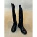Women's Shoes Metal Buckle Black Long Boots Round Toe Medium Heel Thick Heel Not Above The Knee High Boots British Style Knight Boots Women_vogvips.com