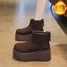 Snow Boots Thick-soled New Velvet Zipper Thermal Cotton Boots Versatile Casual Women's Short Boots_vogvips.com