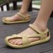 Summer Men's Baotou Sandals Wear Anti-skid Woven Beach Live Broadcast Large Hole Shoes Vietnamese Slippers_vogvips.com