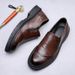 New Spring Leather Breathable Genuine Leather, Versatile Business And Casual Shoes, Round Toe, Trendy Thick Sole, One_vogvips.com