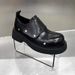 ShoeVault British Commuter Slip-On Thick-Soled Leather Style Big Toe Derby Men's Height-Increasing Lazy Casual Shoes_vogvips.com