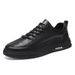 Spring New Breathable And Waterproof Fashion Versatile Black Casual Leather Sports Board Shoes Men's_vogvips.com