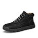 European Warm Series Martin Hand-sewn High-top Fleece-lined Warm Cotton Shoes Large Size Men's Leather Boots_vogvips.com
