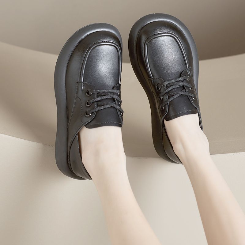 Lace Up Casual Spring British Style Loafers_vogvips.com
