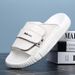 Top-layer Cowhide Slippers Men, Summer Outdoor Wear, Non-slip And Wear-resistant, High-end Trendy Comfortable Sandals_vogvips.com