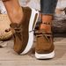 New Women's Lace-up Platform Shoes Air Cushion Thick Sole Comfortable Casual Loafers_vogvips.com