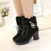 2013 Winter New Rhinestone High Chunky Heel Fur Short Fleece Lined Martin Boots Women Plus Size Shoes_vogvips.com