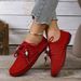 Retro Flat Shoes for Women Lace up Beaded Slip-On Comfortable plus Size Autumn New_vogvips.com