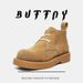 Men's Leather Rhubarb Boots Retro Martin Boots Breathable Thick-soled Heightening Tooling Short Boots_vogvips.com
