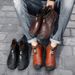 European Warm Series Autumn Winter 2025 Large Size Casual Mid-top Martin Boots With Cotton For Warmth Outdoor Korean Style Handmade Men's_vogvips.com