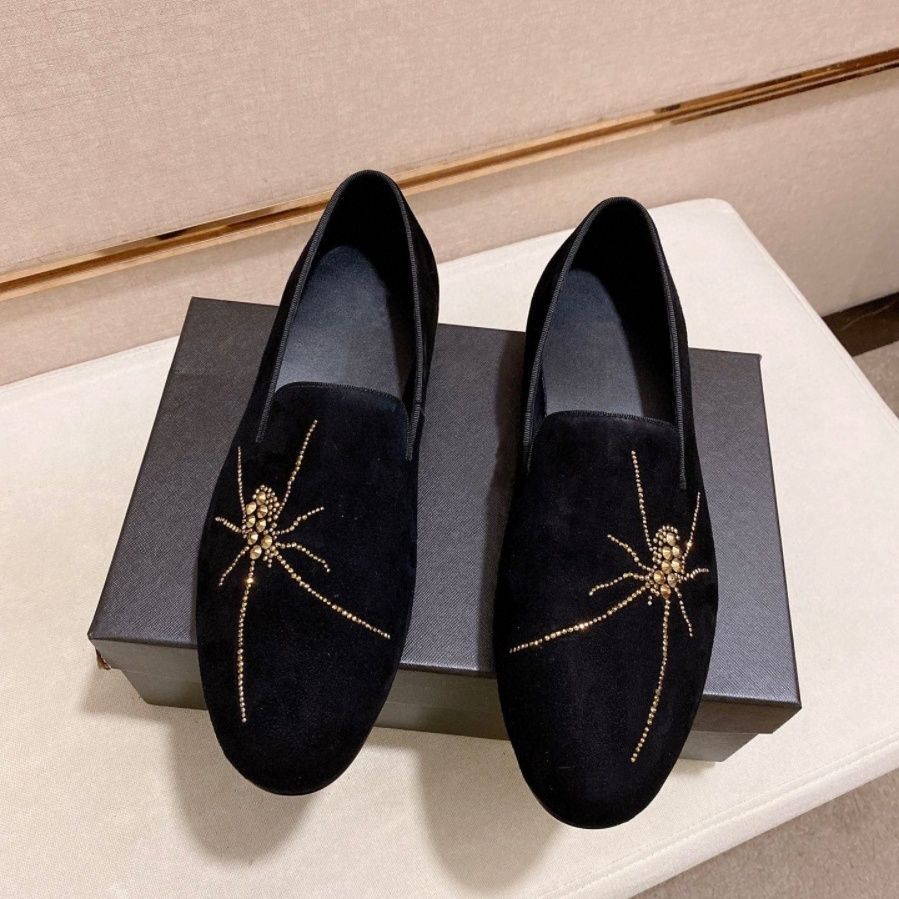 New Spring And Autumn Hairstylist Men's Loafers Korean Version Genuine Leather Slip-On British Style Moccasins For Men_vogvips.com