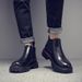 Chelsea Boots Men's Breathable High-top Shoes Wind One-pedal Martin Boots Men's Boots Men's Cigarette Boots_vogvips.com