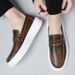 Large Size Loafers Men's Casual Little White Shoes Dress Foot Cover Platform Leather Shoes_vogvips.com