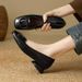 Soft Leather Flat For Women, French Retro Style Shallow Round Toe Mary Jane Sho, Versatile And Comfortable Women's_vogvips.com