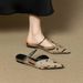 2026 Summer New Pointed Toe Flat Sandals For Women Fashionable Light Luxury Leopard Print Sexy One-Strap Closed-Toe_vogvips.com