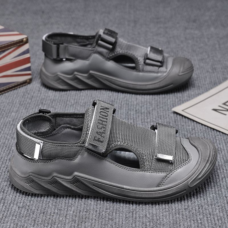 Men's Sandals Soft Sole Men's Soft Sole Sandals For Summer - Breathable Roman Style Beach Shoes With Anti-Slip Sole Breathable Closed Toe Sandals_vogvips.com