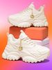 Women Vulcanize Fashion Casual 7cm Platform Sneakers Eva Lightweight Breathable Beige Dad Shoes Plus Size Gold Sun Chain_vogvips.com