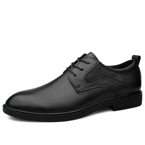 Dress First-layer Men's Shoes, Men's Inner Height Increases. Leather Shoes Men's Casual Large-size Leather Shoes_vogvips.com
