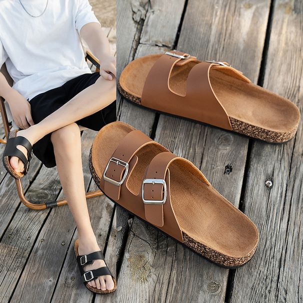 Classic Slippers Men's New Summer Boken Thick Soled Sandals Anti Slip Sports Beach Cool_vogvips.com