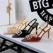 312-K213 European And American Women's High-heeled With Thin Heels, Patent Leather, Shallow Cut, Rhinestones, Metal_vogvips.com