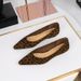 Pointed Comfortable Wedge Heel Shoes Suede Shallow Mouth Low Heel Women's Shoes Leopard Print One Pedal Single Shoes Women_vogvips.com