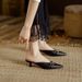 Women's Sandals 2026 New Summer Model Cross-Border European And American Pointed Toe Buckle Strap Closed-Toe High Heels_vogvips.com