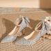 Women's Shoes Champagne High Heels For Women With Stilettos And Bowknots For 18 Year Old Adult Ceremony, Sexy And Versatile Ladies' Shoes_vogvips.com