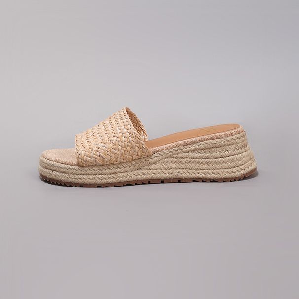 Wedge Platform Sandals High Heels Women's Casual Summer Rope Woven Straw Rope Straps Chunky Heels_vogvips.com