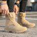 Outdoor High-top Boots Men Anti-slip Warm Plush Thick-soled Durable Ankle Boots Men Casual Comfortable Breathable Hiking Shoes_vogvips.com