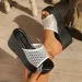 Women's Hollowed Out Square Sandals Irregular Empty Toe Caps Roman Shoes Breathable High Heels For Women In Summer_vogvips.com