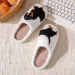 Pattern Dachshund Embroidery Stuffed Home Thick Sole Plaid Furry Cotton Warm Non-slip Indoor Slippers Pet Mom Gift_vogvips.com