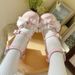 Cute Round-Toed Mary Jane Top Quality With Lolita-Style Bow And Lace, Low-Heeled Princess-Style Versatile Leather Shoes_vogvips.com