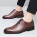 One-cut Leather Engraved Men's Men's Formal Derby Shoes Casual Retro Small Leather Shoes_vogvips.com